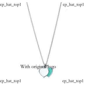 Naszyjnik Tiffanyjewelry Naszyjniki żeńskie biżuteria wykwintna oficjalna klasyczna i blue serce luksusowy projektant bransoletki tiffanyjewelry 1A48