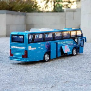 Diecast Model Cars 1 32 Scale Travel Bus Alloy Model Car Double Decker Bus Diecast Metal Toy Car Simulation Sound And Light Toy Car For Children