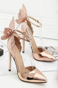 Champagne Silver Black Wedding Bridal Dress Shoes For Women Faryfly Wing Gldiators High Heel Lady Pumps3966849