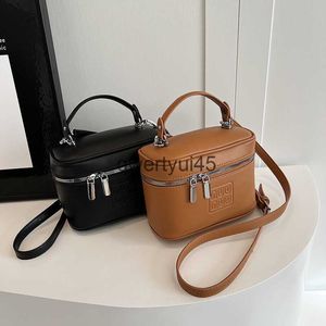 Cross Body Handheld Box Bag for Women 2024 NOVA moda Maillard One ombro Bolsa Crossbody TEXTURA MACHA PEQUENA BACA quadrada H240529