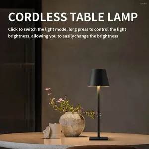Table Lamps LED Desk Lamp Study Office Light Waterproof 2400 MAh Rechargeable 3-Color Touch Dimming Eye Protection Bedside