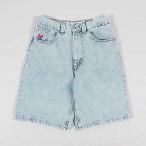 Y2K Big Boy New Cartoon Grafik Stickerei Baggy Denim Haruku Hip Hop Gothic Männer Vintage Jeans Shorts Streetwear L2405