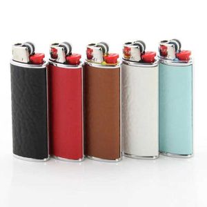 Lighters Dove metal PU leather shell decorative shell DIY handmade lid leather decorative lining for Bic Lighter J6 S2452907