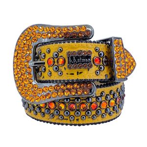 2023 Fashion Designer Bb Simon Belts for Men Women Shiny diamond belt Black white multicolour with bling rhinestones as birthday Christ 258R