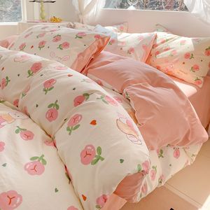 Bedding sets Designer bedding sets 2024 The new live-streaming model of Class A mother-baby washing Crepe cotton four-piece set of small floral quilt set bed head