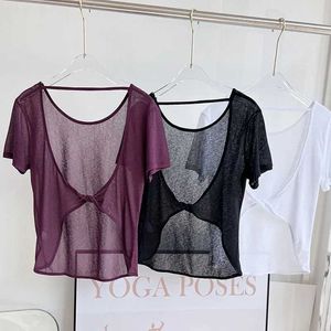 女性のTシャツレディースタンクトップスポーツトップレディムジムTシャツオープンバックスポーツトップレディースシャツS2452811