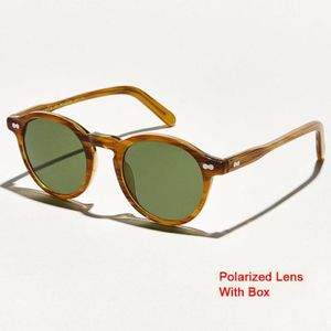 Солнцезащитные очки круглый мужчина Lemtosh Sun очки с поляризованной линзой женщина винтажная ацетатная рама Topsunglasses 264t