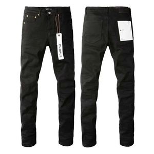 Jeans viola American High Street Black Black Modello base 2024 Nuovi jeans di alta qualità di alta qualità