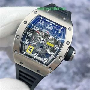 Richamills Watches RM Tourbillon Wristwatch Sports Watch RM030 중공 다이나믹 캘린더 디스플레이 18K 플래티넘 재료 자동 기계 남성 시계 95 WN-1UNE