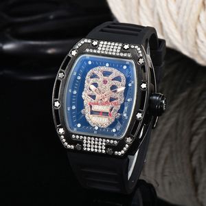 2023 Fashion personality transparent sport retro gear machine quartz watch alloy diamond rubber band quartz watchES 147 231f