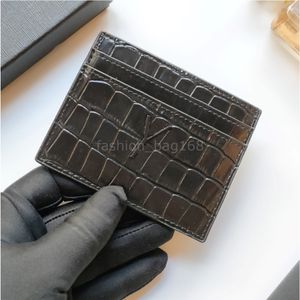 модель -дизайнерские женские держатели карт икры Croco Lambskin Mini Wallet Pul