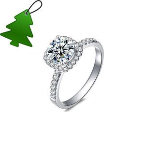 Моиссанитское обручальное кольцо с стерлингом серебряным хвостовиком для женщин блестящий круглый каменный камень, созданный для предложения Enga