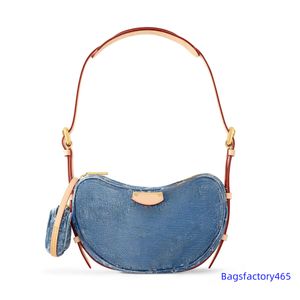 Luxurys Denim SUNSET Hill Pochette Denim Designer Bag Tote Carryall Croissant on the go Man Luxury Bags Handbag Womens Clutch Crossbody Shoulder Chain Half Moon Belt