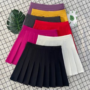 Gonna da donna Abiti estivi Summer Uniform in stile coreano in stile coreano per ragazze Mini tennis pieghevoli con pantaloncini 240527