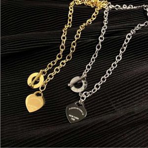 Catena di collana di design di girocolli di moda Sier oro lettere placcate in lettera tiffany per donne je s s
