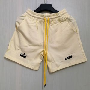 Spring Summer Europe USA -logotyp 22SS broderi shorts kvinnor män skateboard högkvalitativ bomull som kör mellan byxor jogga kort svettp 300e