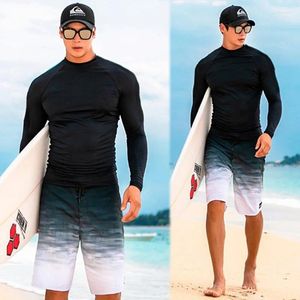 Kvinnors badkläder Sailbee Rashguard män långärmad baddräkt Mens Swim Rash Guard Quick Dry Surf Driving T Shirt för simningskläder Lycra