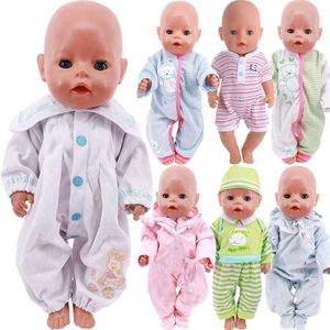 Doll Apparel 16 Styles Doll Pajamas Dress For 18 Inch American Doll Girl Toy 43 cm Born Baby Clothes Accessories Our Generation 42 cm Nenuco Y240529