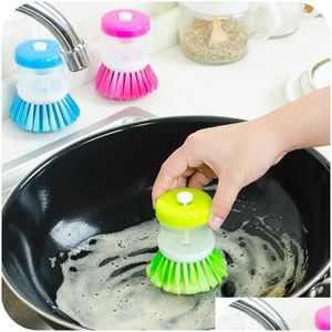 Cleaning Brushes Kitchen Pot Dish Utensils With Washing Up Liquid Soap Dispenser Household Accessories Wholesale Cpa5788 Au17 Drop D Dhqup