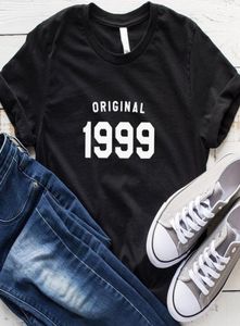 ORIGINAL 1999 21º Aniversário Tshirt Mulher Moda Estética Carta estética Camiseta casual Camisas de algodão Tumblr Tops Drop Ship17095942