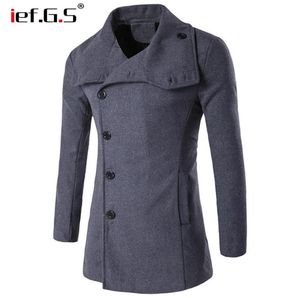 IEFGS 2018 Autumn Long Coat Men Zime Overcoat Men039S Trench Płaszcz Pojedynczy piersi Lapel Korea Korea Odzież Windbreaker1833314