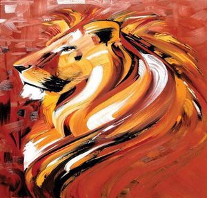 hand painted post modern abstract lions painting cafe restaurant el villa home decoration hangs wild animal picture7560177