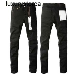 Purple Jeans American High Street Black Pleated Basic Model 2024 New Fashion Trend High Quality Jeans