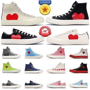 Designerskie buty na płótnie Sneakers mężczyźni kobiety Chuck Taylor 1970 Wysoka niska gwiazda czarna biała szara niebieska czerwona czerwona podeszwa