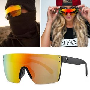 Солнцезащитные очки 2021 Высококачественная люкс тепловая волна мужчины женские бренд дизайн бренд квадрат соединенные линзы солнечные очки UV400 Оригинальный корпус 282K