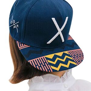 New Hip- Letter X Flat Hat Baseball Cap Hip-Hop Peaked Cap chapeau homme hat casquettes de basketball #t 2360