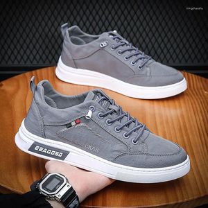 Sapatos casuais 2024 Trendência de pano de pano de todos os homens de gelo liso de seda de seda respirável thin slip-on vulcanized homens