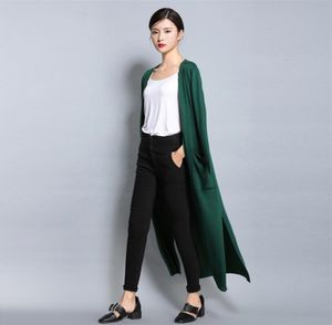 Fashion Maxi Long Paragraph Cardigan Sweater Casual Sweet Knit Sweaters Coat Women Blouse Tops 4 Colors SH1909124396323