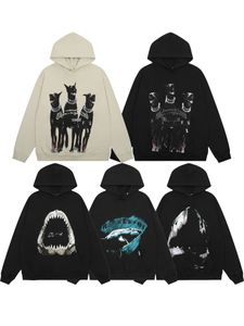 designer hoodies mens hoodies womens hoodie män hoodie high street durbin shark tecknad tryck mäns lös casual hoodie