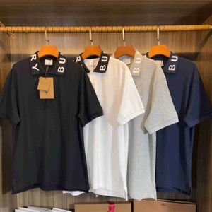 Fashion Men's Polo Shirts Summer T Shirt high quality Short Sleeve Business Casual Designer T shirt Collar letter jacquard short sleeved Euro size S-XL ATDM