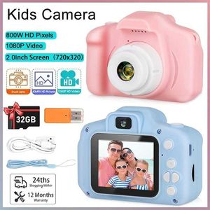 Toy Cameras Film Mini childrens camera X2 digital retro camera educational toy childrens projection video camera outdoor photography toy gift 32GB WX5.28