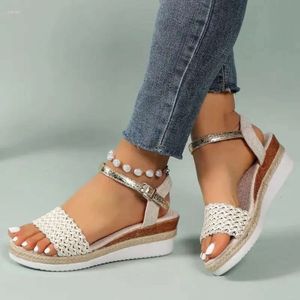 Buckle Shoes de moda para sandálias Strap Women S Elegant Concise Daily Slipsole Solid Ladies Concie SL F80 Lipsole Olid L