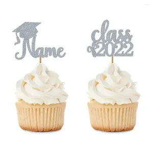 Party Supplies 24pcs Custom Graduation Cap Name And Class Of 2024 Cupcake Toppers Grad