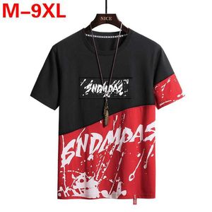 Herr t-shirts män t-shirt tryck 9xl 8xl plus size tshirts hip hop t shirts män casual mens mode stor storlek topp överdimensionerade toppar teetuzg