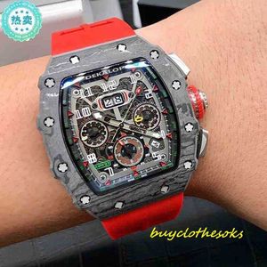 Запястье Watch RM Designer Watch Высококачественные роскошные часы для винной бочки в форме титана сапфировый корпус AJ14