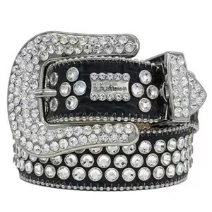 2022 Designer Bb Belt Simon Belts for Men Women Shiny diamond belt Black on Black Blue white multicolour with bling rhinestones as gift 310M