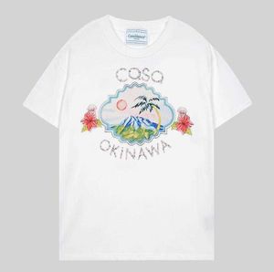 Men's T-shirts Classical White Casa Designer t Shirt Summer Short Sleeve Blanca Men Women Tshirt Tee Flowers Print Mens Clothesdr2q