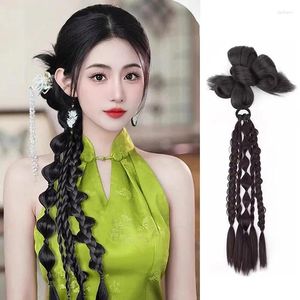 Party Supplies Chinese Style Ball Head Flower Bud Hanfu Ancient Wig Hair Bag Brud Bun Ring