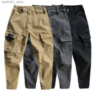 Men's Pants Men Cargo Pants Multi Pockets Sports Bunched Foot Pants Training Slacks Fitness Pants Mens Clothing ropa hombre pantnes Q240529