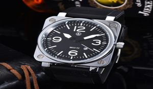 BR Model Sport Gumowy Pasek Kwarc Bell Luksusowy zegarek wielofunkcyjny biznes stal nierdzewna Man Ross Square Square 0553631889