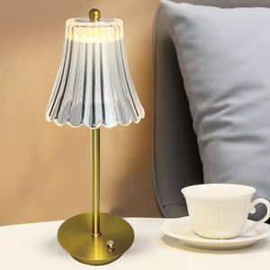 Table Lamps Acrylic Desk Lamp Rechargeable Touch Control For Home Accessories (B)