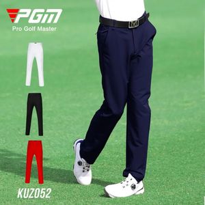 PGM Men Golf Pants Spring Autumn High Elastic Sports Wearresistant Tennis Trousers KUZ052 Slim Fit Soft Male 240522