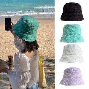 BERETS CAPPO COREANO CAPPO DI CANCATO COREANO ATTRO MATCH ANTI-UV FISHERMAN PACCHIO DI PACCHINE SEERSUCHER TACCHI SUN UNISEX