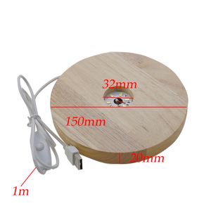 1PCS Wood Light Base Rechargeable Remote Control Wooden LED Light Rotating Display Stand Lamp Holder Lamp Base Art Ornament New