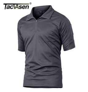 Tacvasen Summer Manga curta Polos secos de polos secos tshirts Men039S Militar Tactical Combat Camisetas Time Trabalho de Caminhada Esporte Golf T3795541