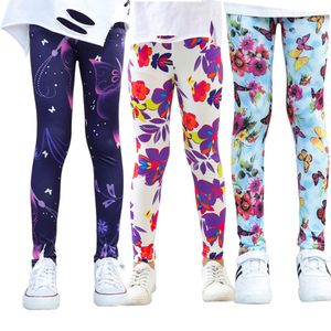 Summer Kids Print Babys Girls Skinny Leggings Children Girl Slim Elasticity Trousers Pencil Pants 3-10 Year L2405